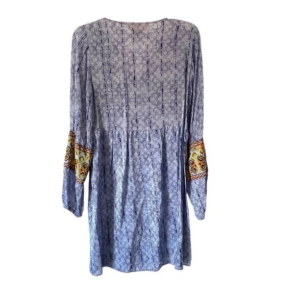 Anthropologie Bhanuni by Jyoti Linne Embroidered Blue Dress size medium - Picture 8 of 10